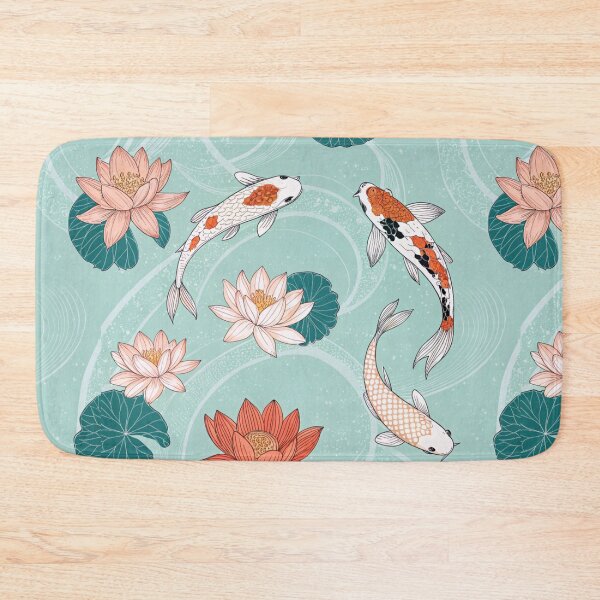 Item preview, Koi fish swimming around lotus flowers ,represent good fortune designed and sold by Lucky 777.