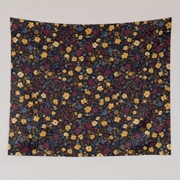 Item preview, Vintage Dark Ditsy Floral Pattern designed and sold by Prismatect.