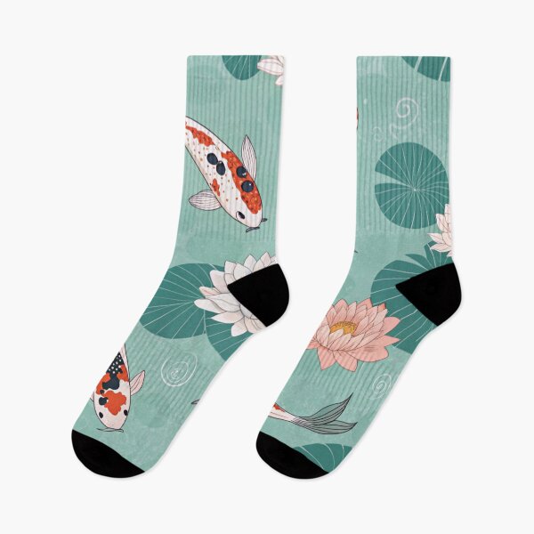 Item preview, Koi fish swimming around lotus flowers ,for the good luck . designed and sold by Lucky 777.