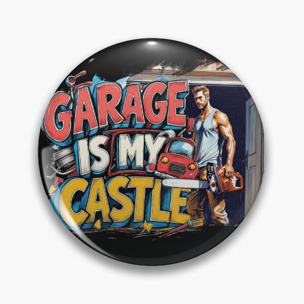 Item preview, garage is my castle, a great gift for your man designed and sold by miro-bob-design.