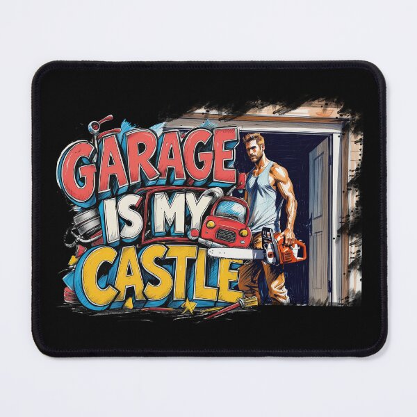 Item preview, garage is my castle, a great gift for your man designed and sold by miro-bob-design.