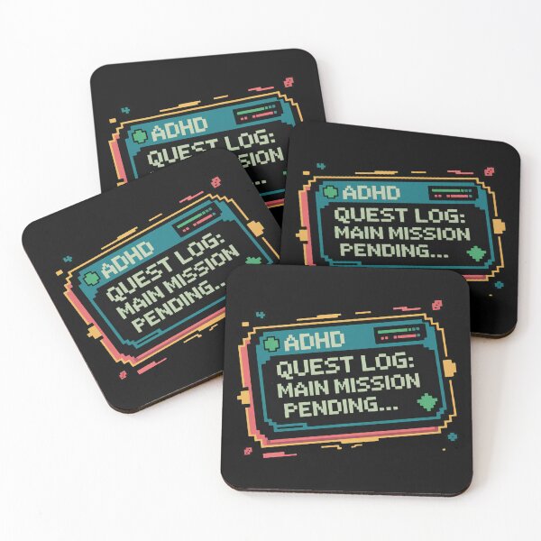 Item preview, Quest log: Main mission pending, funny side quest ADHD gaming  designed and sold by NoetherSym.