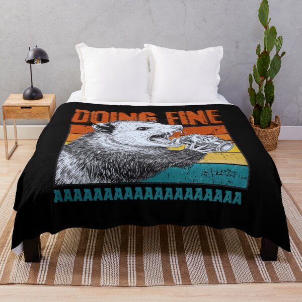 Item preview, Doing Fine Opossum AAAAA | Funny Animal Meme Design designed and sold by Otaku Style.