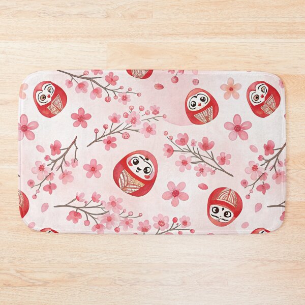 Item preview, Red Daruma dolls with cherry blossom's for good luck and fortune . designed and sold by Lucky 777.