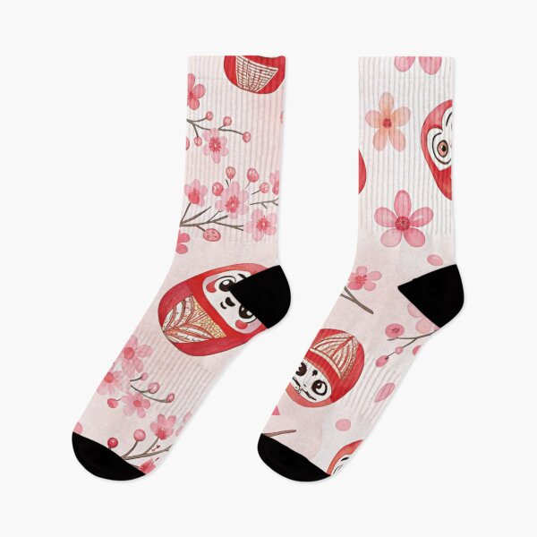 Item preview, Red Daruma dolls with cherry blossom's for good luck and fortune . designed and sold by Lucky 777.