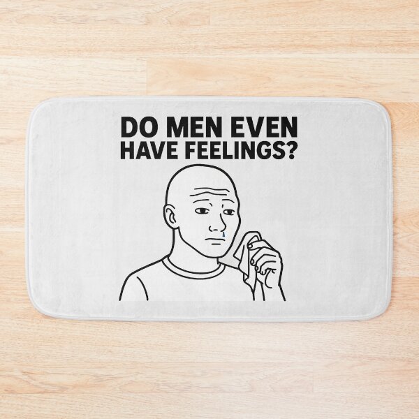Item preview, Do Men Even Have Feelings? Meme Wojak Illustration designed and sold by Bratak.