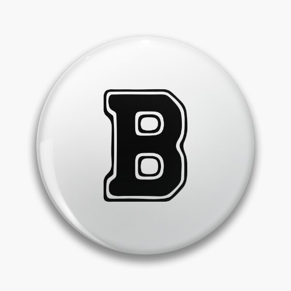 Item preview, Bold Grooveline Letter B – Retro Varsity Outline Font designed and sold by uncoXab.