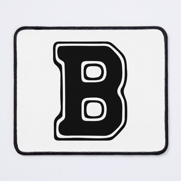 Item preview, Bold Grooveline Letter B – Retro Varsity Outline Font designed and sold by uncoXab.