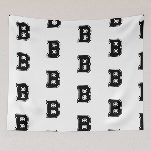 Item preview, Bold Grooveline Letter B – Retro Varsity Outline Font designed and sold by uncoXab.