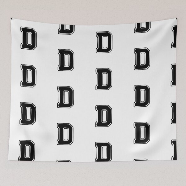 Item preview, Bold Grooveline Letter D – Retro Varsity Outline Font designed and sold by uncoXab.