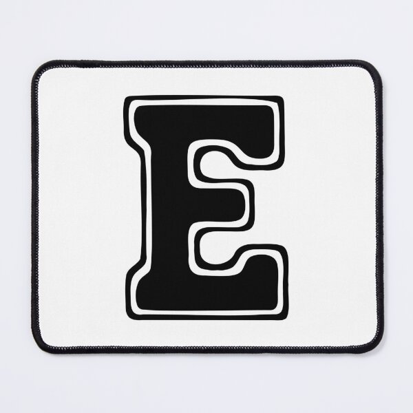 Item preview, Bold Grooveline Letter E – Retro Varsity Outline Font designed and sold by uncoXab.