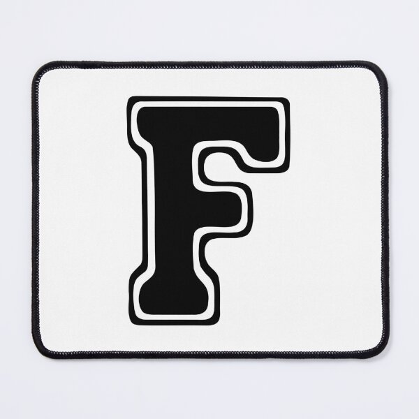 Item preview, Bold Grooveline Letter F – Retro Varsity Outline Font designed and sold by uncoXab.