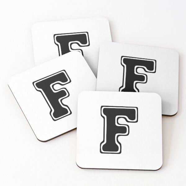 Item preview, Bold Grooveline Letter F – Retro Varsity Outline Font designed and sold by uncoXab.