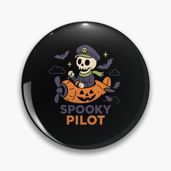 Item preview, Spooky Pilot Halloween Skeleton – Cute Airplane Ghost Design for Kids designed and sold by EuropeanPrints.