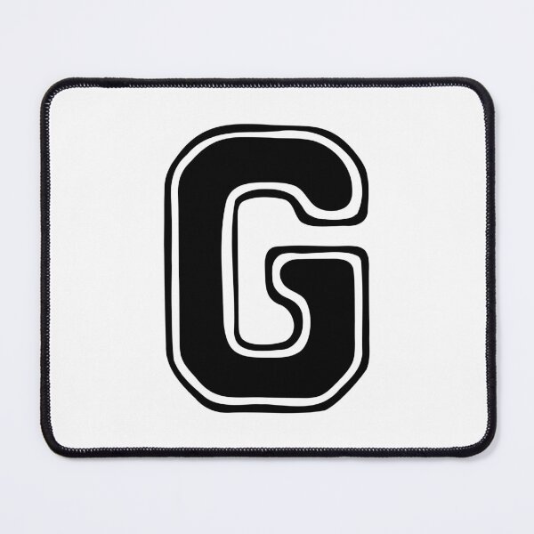 Item preview, Bold Grooveline Letter G – Retro Varsity Outline Font designed and sold by uncoXab.