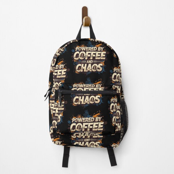 Item preview, Powered by Coffee and Chaos | Fun Typography Design designed and sold by G-A-D-U.