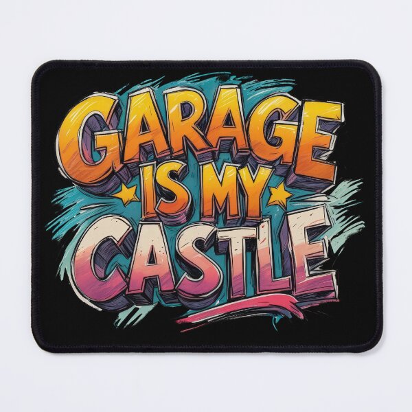 Item preview, garage is my castle, a funny gift for dad, husband or boyfriend designed and sold by miro-bob-design.