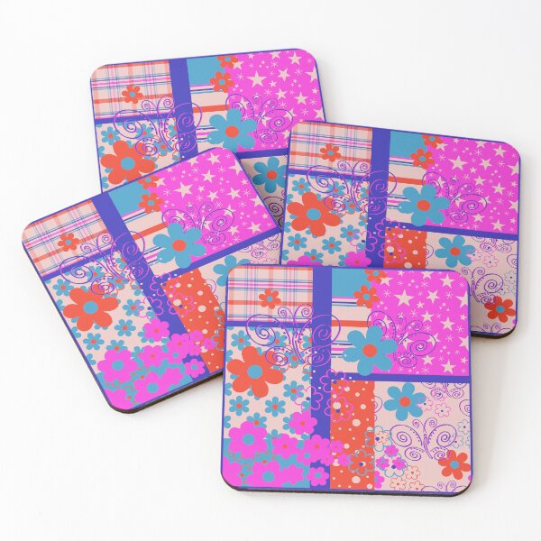 Item preview, Modern Trendy Daisy Patchwork Seamless Repeat designed and sold by Sharon Schwalbe.