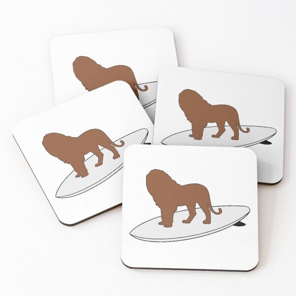 Item preview, Surfing Lion designed and sold by Animals-by-JB.
