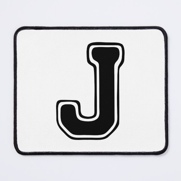 Item preview, Bold Grooveline Letter J – Retro Varsity Outline Font designed and sold by uncoXab.