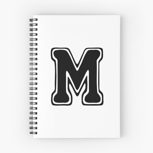 Item preview, Bold Grooveline Letter M – Retro Varsity Outline Font designed and sold by uncoXab.