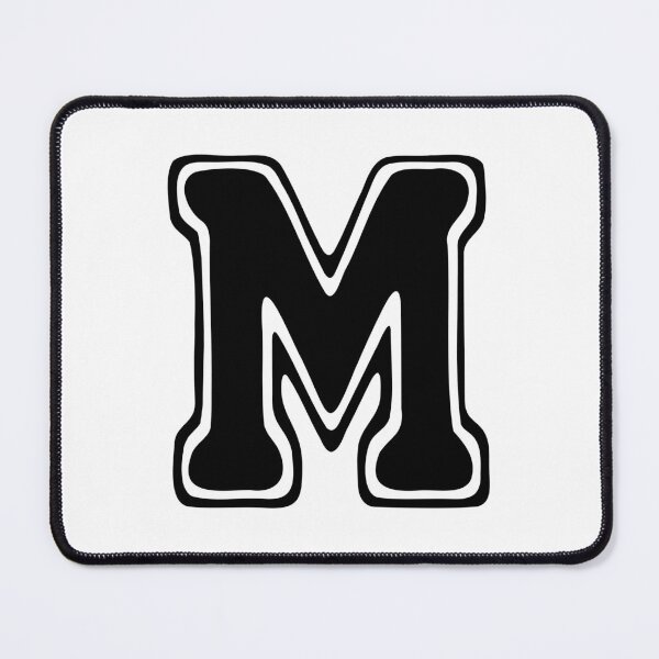 Item preview, Bold Grooveline Letter M – Retro Varsity Outline Font designed and sold by uncoXab.