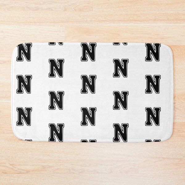 Item preview, Bold Grooveline Letter N – Retro Varsity Outline Font designed and sold by uncoXab.