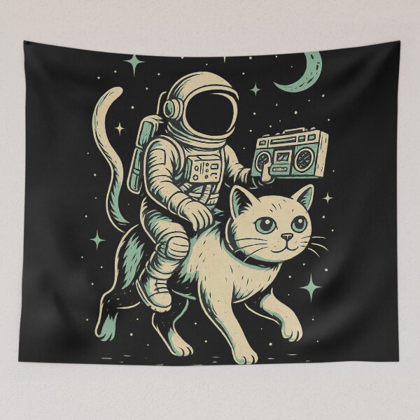 Item preview, Cosmic Cat Ride – Astronaut Beats in Space designed and sold by TrendTribeTP.