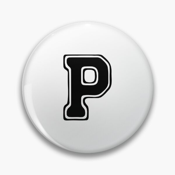 Item preview, Bold Grooveline Letter P – Retro Varsity Outline Font designed and sold by uncoXab.