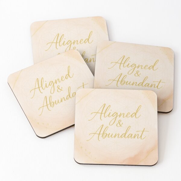 Item preview, Aligned & Abundant Quote | Manifestation & Money Affirmation Art designed and sold by HerDreamCodes.