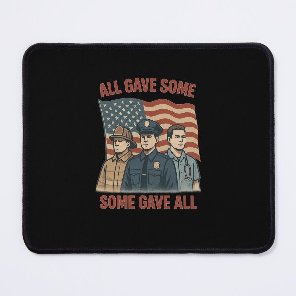 Item preview, 9/11 - American Flag with First Responders designed and sold by Garci-Shirts.