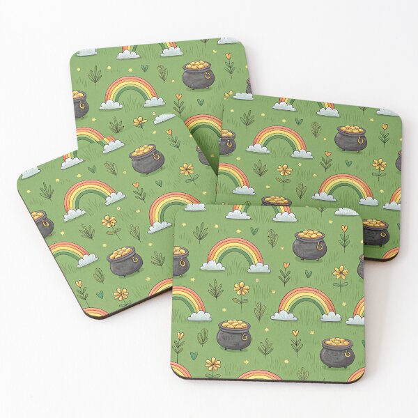 Item preview, Bright rainbows and pots of gold , lucky symbol designed and sold by Lucky 777.