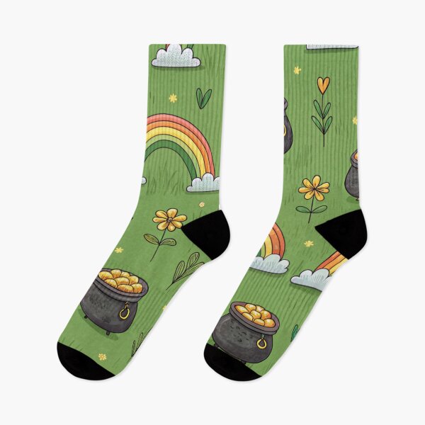 Item preview, Bright rainbows and pots of gold , lucky symbol designed and sold by Lucky 777.