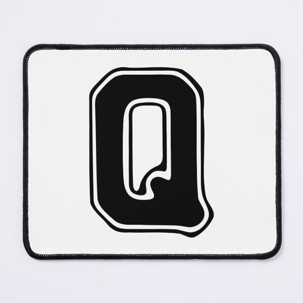 Item preview, Bold Grooveline Letter Q – Retro Varsity Outline Font designed and sold by uncoXab.