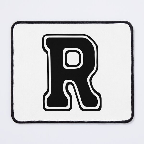 Item preview, Bold Grooveline Letter R – Retro Varsity Outline Font designed and sold by uncoXab.