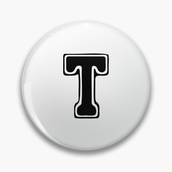 Item preview, Bold Grooveline Letter T – Retro Varsity Outline Font designed and sold by uncoXab.
