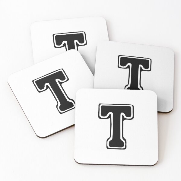 Item preview, Bold Grooveline Letter T – Retro Varsity Outline Font designed and sold by uncoXab.
