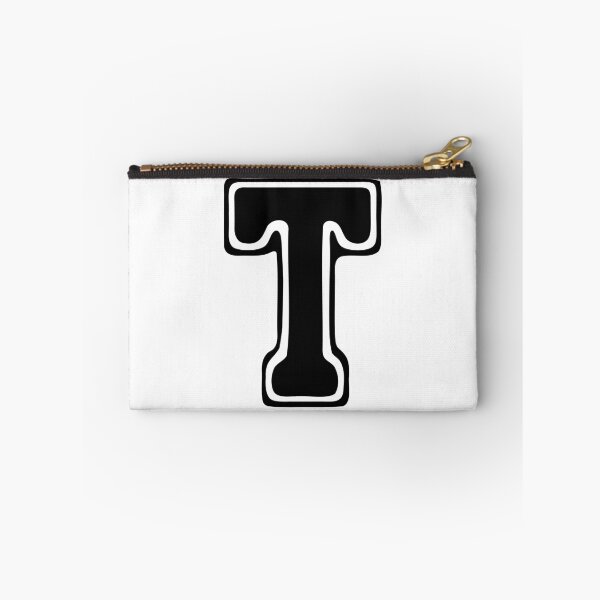 Item preview, Bold Grooveline Letter T – Retro Varsity Outline Font designed and sold by uncoXab.