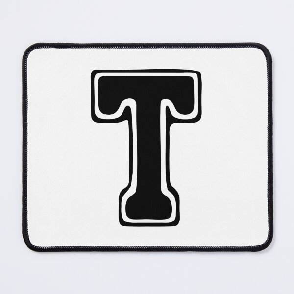 Item preview, Bold Grooveline Letter T – Retro Varsity Outline Font designed and sold by uncoXab.