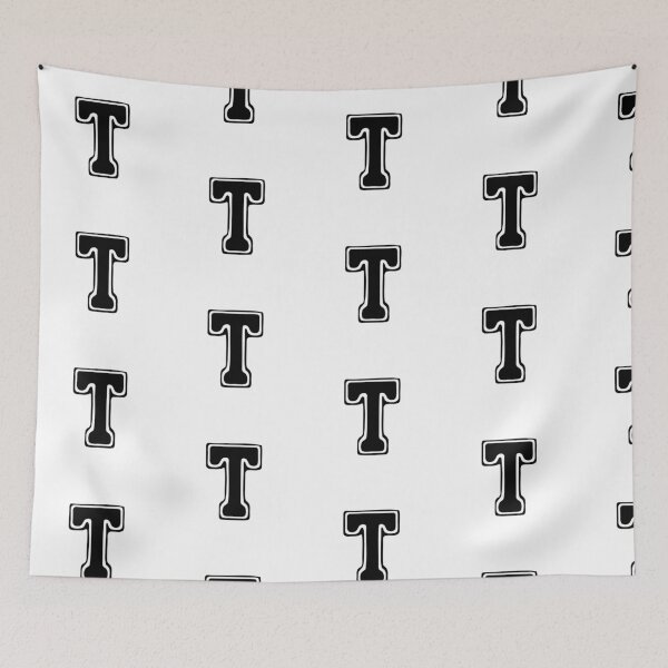 Item preview, Bold Grooveline Letter T – Retro Varsity Outline Font designed and sold by uncoXab.