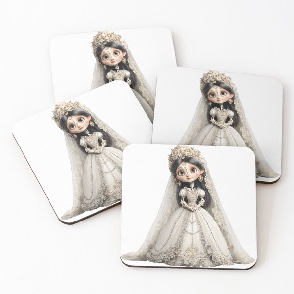 Item preview, Bone to Be Wed. Halloween Skeleton Bride in Gothic Wedding Dress – Spooky Art Illustration designed and sold by Maryna_Reine.