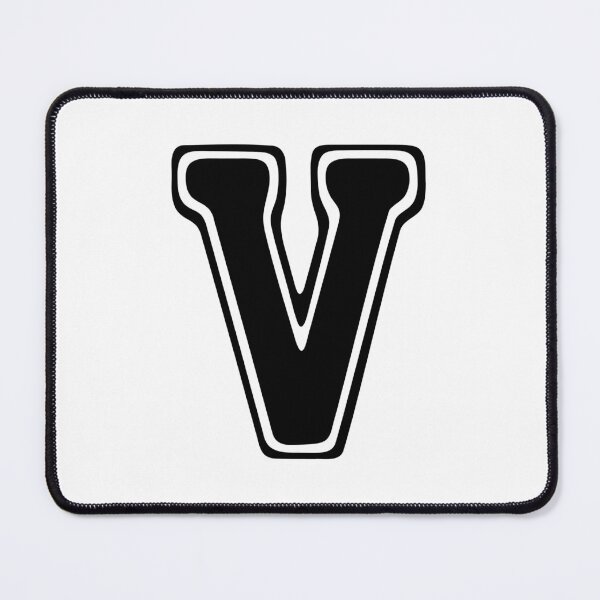 Item preview, Bold Grooveline Letter V – Retro Varsity Outline Font designed and sold by uncoXab.