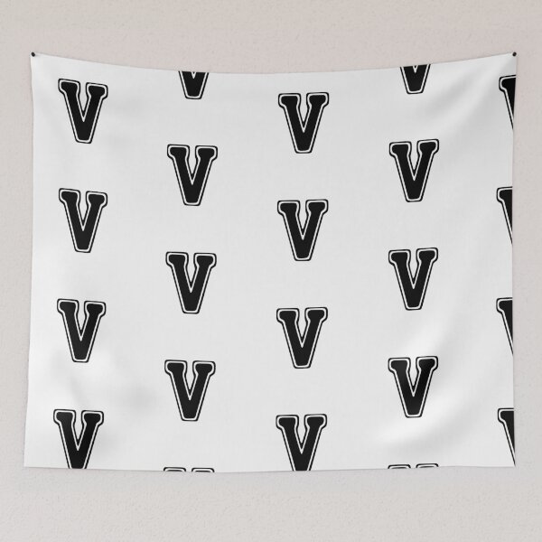 Item preview, Bold Grooveline Letter V – Retro Varsity Outline Font designed and sold by uncoXab.
