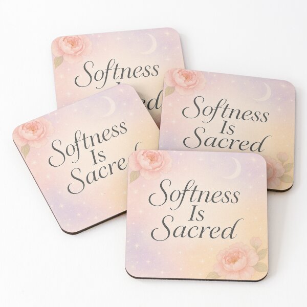 Item preview, Softness Is Sacred Quote | Feminine Energy & Healing Affirmation Art designed and sold by HerDreamCodes.