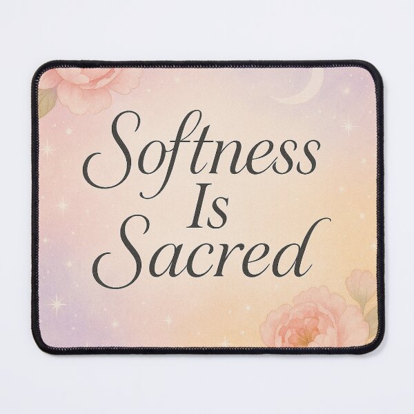 Item preview, Softness Is Sacred Quote | Feminine Energy & Healing Affirmation Art designed and sold by HerDreamCodes.