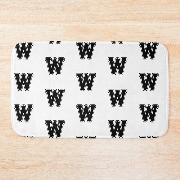 Item preview, Bold Grooveline Letter W – Retro Varsity Outline Font designed and sold by uncoXab.
