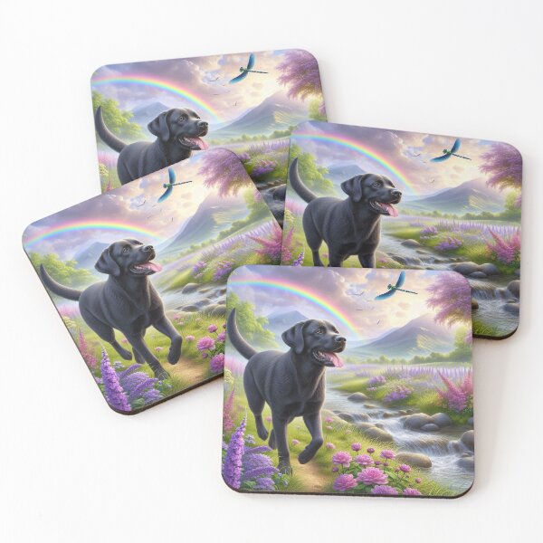 Item preview, Black Lab with rainbow designed and sold by RavenWhite17.