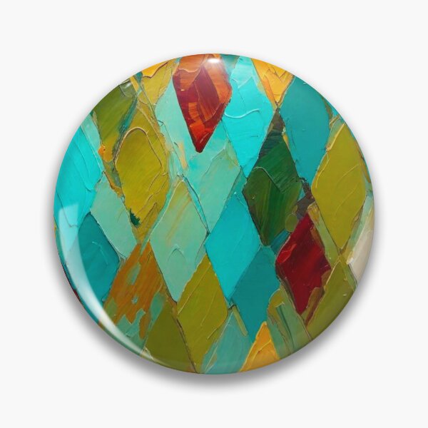 Item preview, Multicolor Impasto Diamonds  designed and sold by WallsAlive.