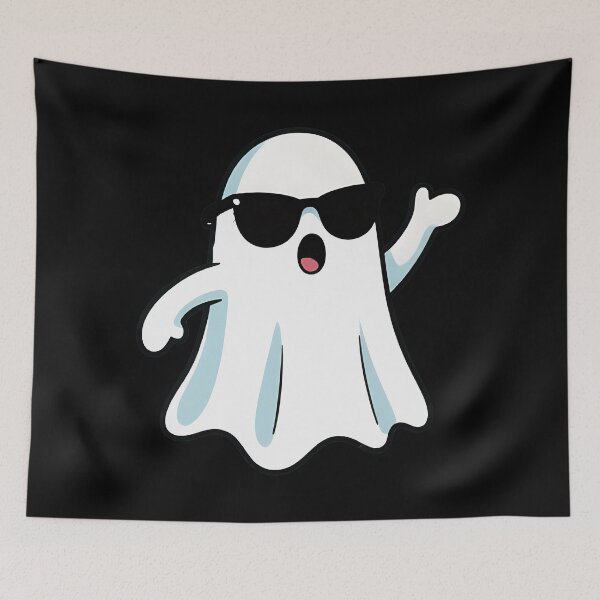 Item preview, funny Halloween Ghost with sunglasses designed and sold by Uglyandcute.