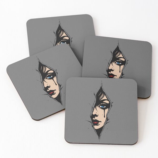 Item preview, Torn Noir Beauty – Blue Eye Pop Art designed and sold by MarCinu Art.